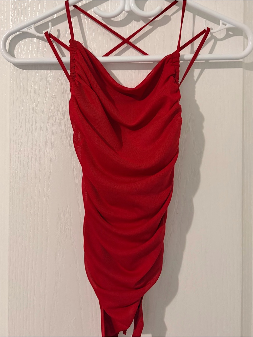 Red Strappy Body Suit from Garage